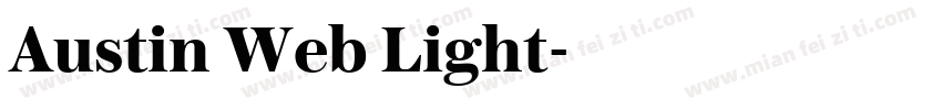 Austin Web Light字体转换